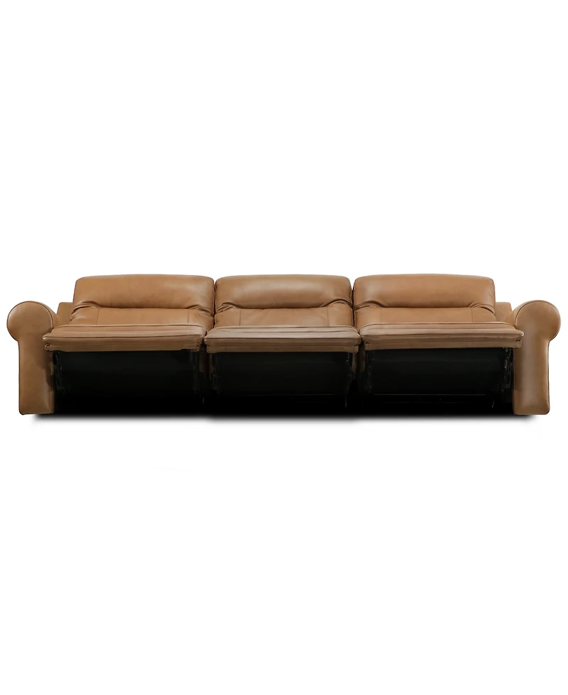 Furniture -Pc. Alexandre Leather Sofa with Power Motion Recliners