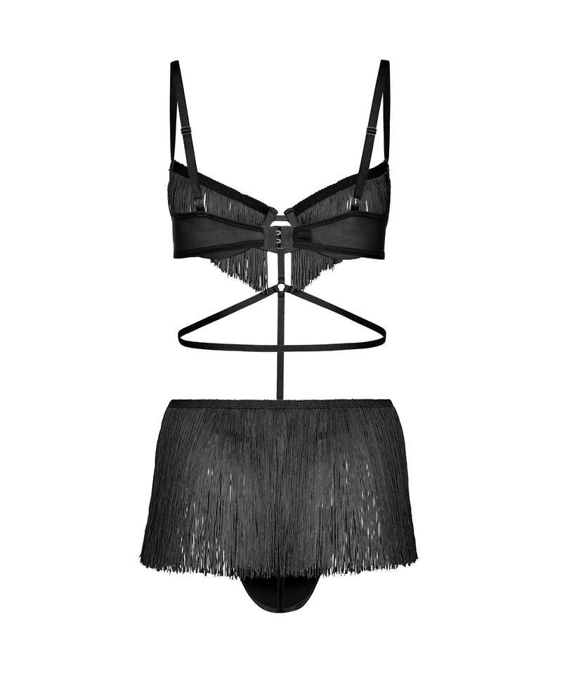 Adore Me Plus Neveah Fringe Playsuit Lingerie