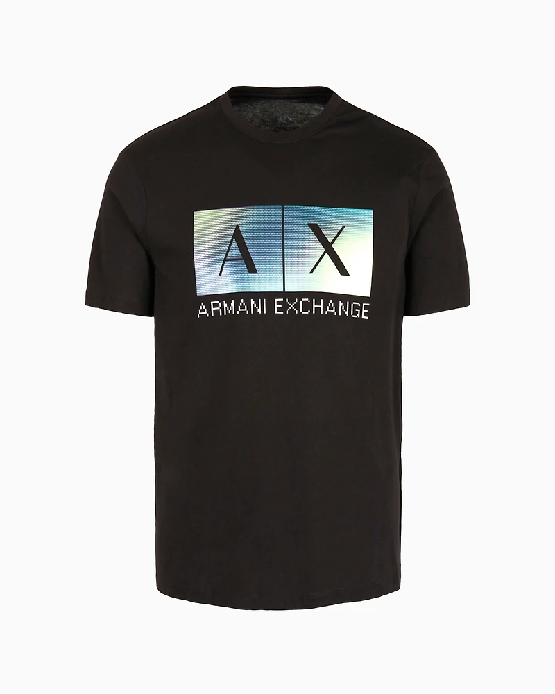 A|X Armani Exchange Men's Regular-Fit Gradient Box Logo Graphic T-Shirt
