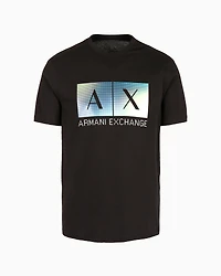 A|X Armani Exchange Men's Regular-Fit Gradient Box Logo Graphic T-Shirt