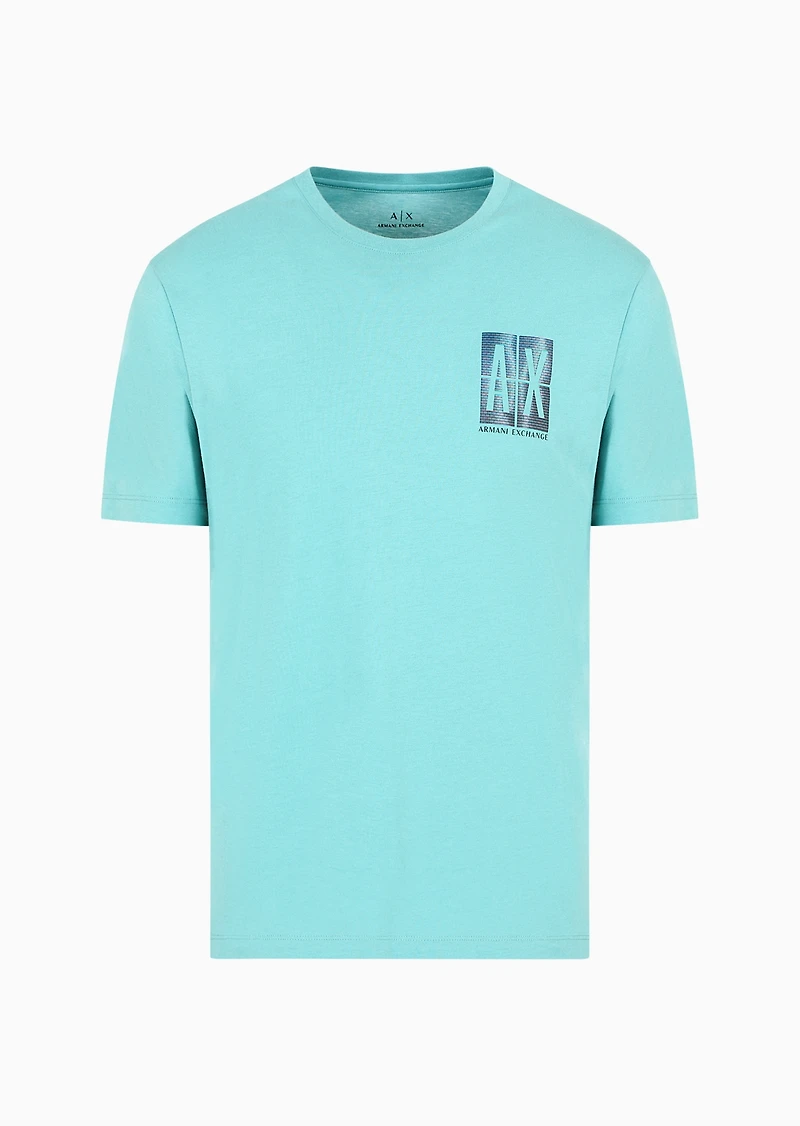 A|X Armani Exchange Men's Regular-Fit Gradient Box Logo Graphic T-Shirt