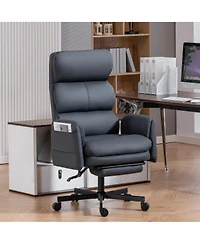 Dyhome Upholstered Fabric Dining Chairs with Black Metal Legs, Modern Curved Backrest Kitchen Chairs, Set of 6