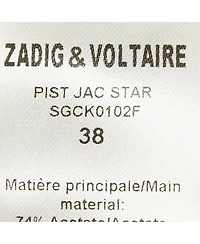 Pre-Owned Zadig & Voltaire Women's Star Pist Jacquard Straight Leg Trousers