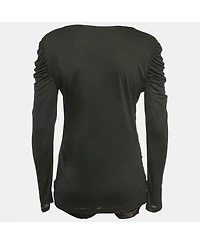 Pre-Owned Roberto Cavalli Women's Ruched Jersey Top
