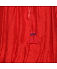 Pre-Owned Roberto Cavalli Women's Red Silk And Lace Trim Mini Dress