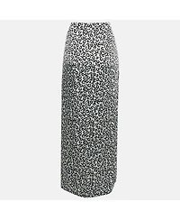 Pre-Owned Love Moschino Women's Monogram Leopard Print Crepe Maxi