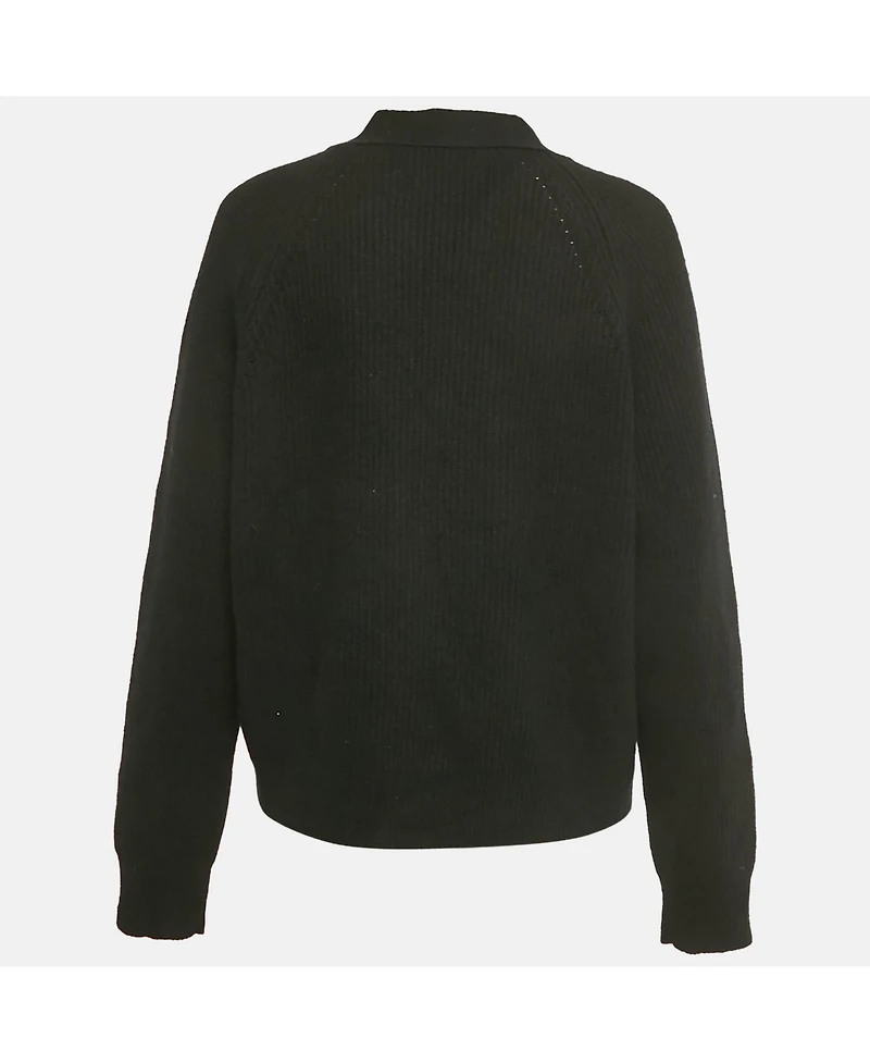 Pre-Owned Zadig & Voltaire Women's Black Rib Knit Lace-Up Kassy Sweater