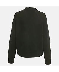 Pre-Owned Zadig & Voltaire Women's Black Rib Knit Lace-Up Kassy Sweater