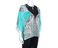 Pre-Owned Roberto Cavalli Women's Beige Cotton And Modal Faux Feather Detail T-Shirt