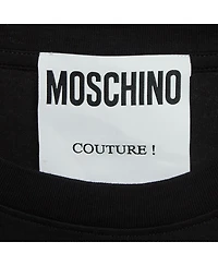 Pre-Owned Moschino Women's Couture Logo Embroidered Cotton Half Sleeve T-Shirt