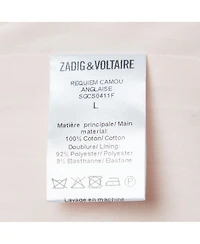 Pre-Owned Zadig & Voltaire Women's Pink & Yellow Eyelet Cotton Camo Dress