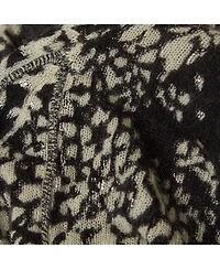 Pre-Owned Zadig & Voltaire Women's Pre-Owned Zadig and Voltaire Black/white Abstract Print Cashmere Buttoned Cardigan