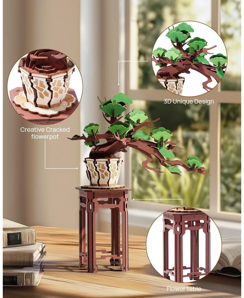 Robotime 3D Puzzles Wooden Puzzle Model Kits to Build Home Decoration Creative Gifts Valentine's Day Birthday Gifts,