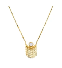 Cascade of Starlight Moonstone Fringe Necklace