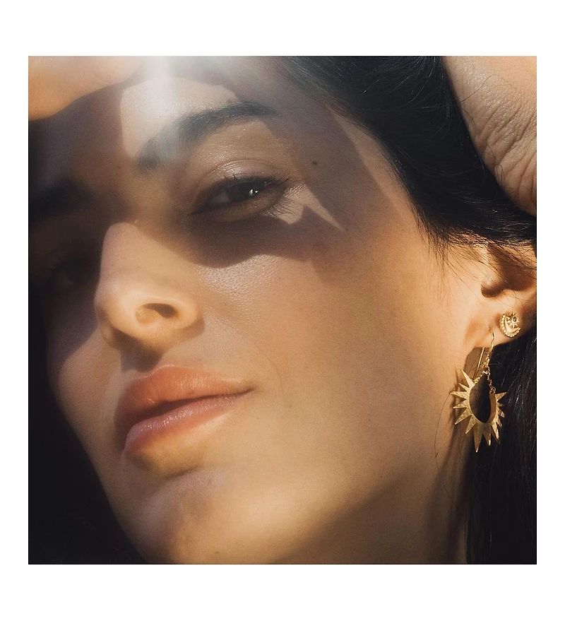 Lucent Glow Starburst Linear Drop Earrings