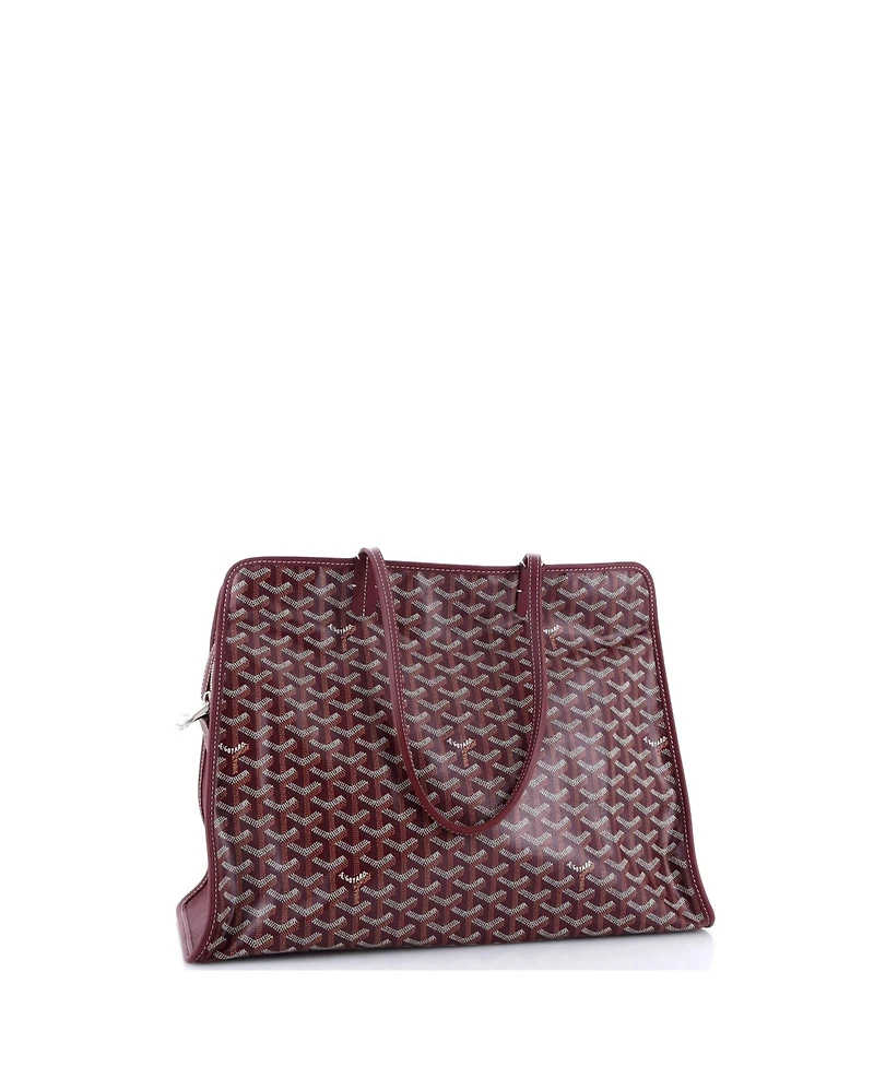 Pre-Owned Goyard Pm Hardy Pet Carrier Coated Canvas