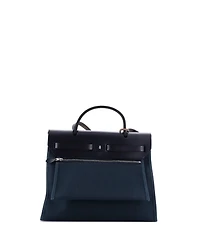 Pre-Owned Hermes 31 Herbag Zip Leather and Toile