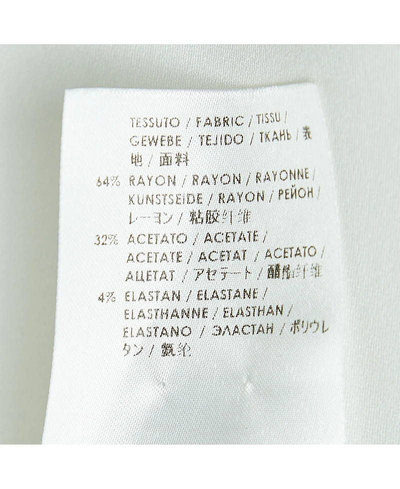 Pre-Owned Stella Mccartney Women's Off White Crepe Long Sleeve Blouse