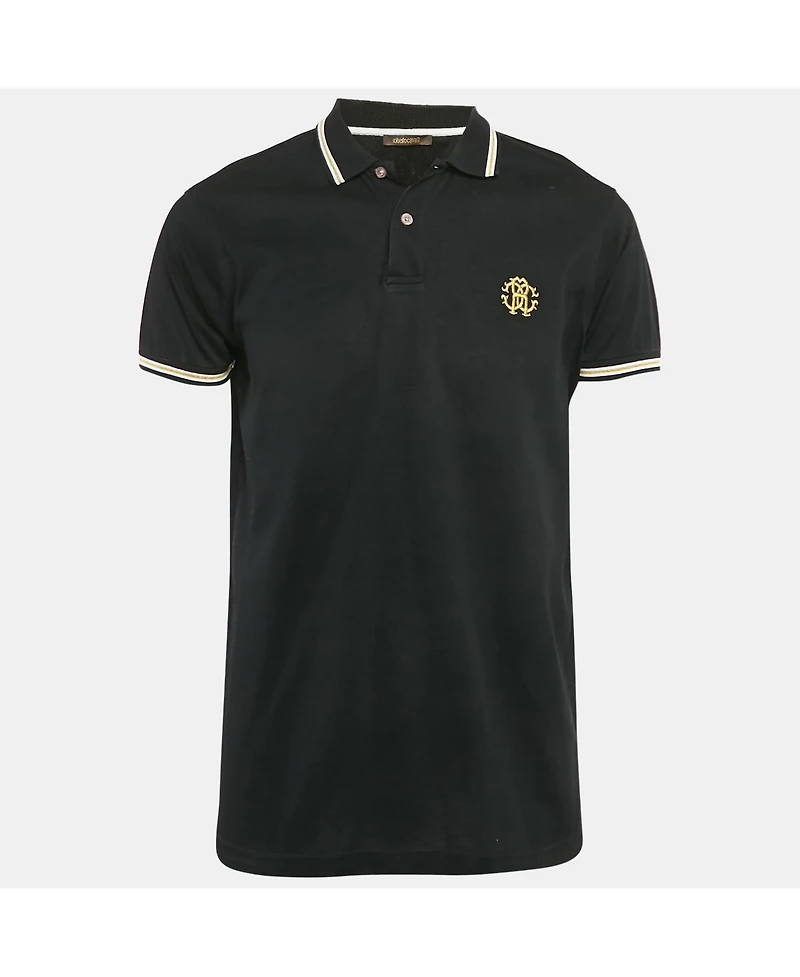Pre-Owned Roberto Cavalli Men's Cotton Pique Polo T-Shirt
