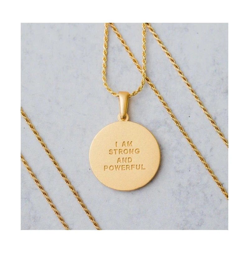 Mantra Am Strong And Powerful Necklace Gold / Original