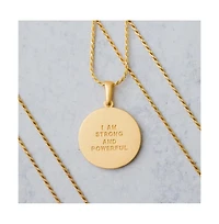 Mantra Am Strong And Powerful Necklace Gold / Original