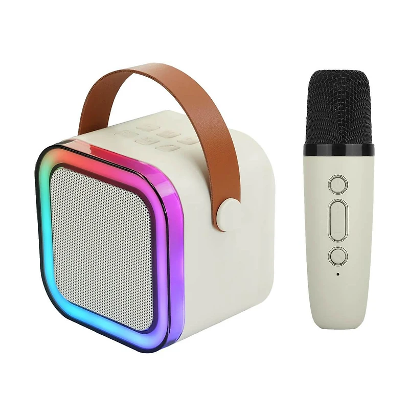 Supersonic Mini Bluetooth Rgb Karaoke Speaker with Wireless Microphone - Sahara