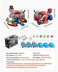 Mecale Motorcycle Engine Toy – 25 Pcs Mechanic Set with Lights & Sounds, Removable Parts, Simulated Riding, Workshop Toy for Kids 3+ Toy