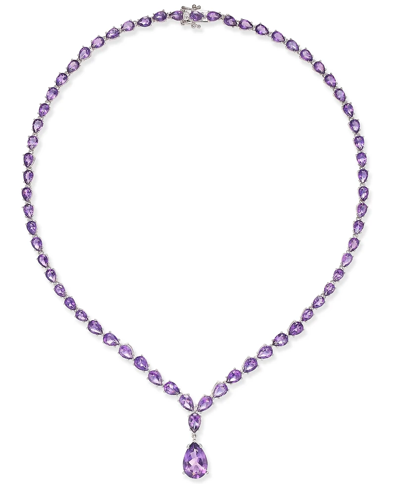 Amethyst (28 ct. t.w.) Statement Necklace in Sterling Silver