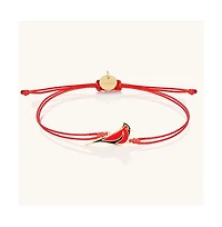Mantra Gold Thread Of The Red Cardinal Always In My Heart Bracelet