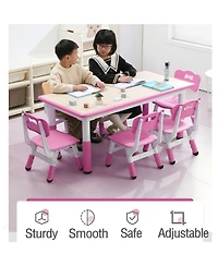 Gaomon Kids Table and Chairs, Children Activity Table for Daycare, Classroom, Home