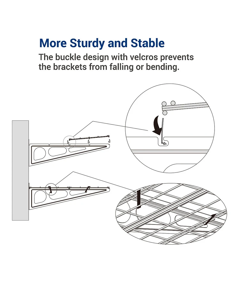FlexiMounts Wr Series WR24B-e – 24″ D × 48″ W Black Steel Wall Shelves (2-Pack)