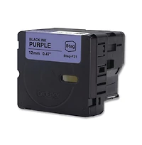 Brother P-Touch BtagF31 0.47 in. x 13.1 ft. Genuine P-Touch BTAG Label Tapes - Black on Purple