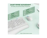 risokeys Wireless Keyboard & Mouse Combo – Full-size, cushioned palm rest