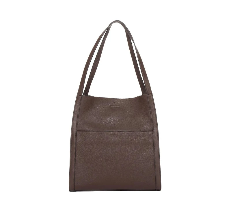 Susu Pebbled Leather Work Tote, Everyday Pebble Shoulder Bag