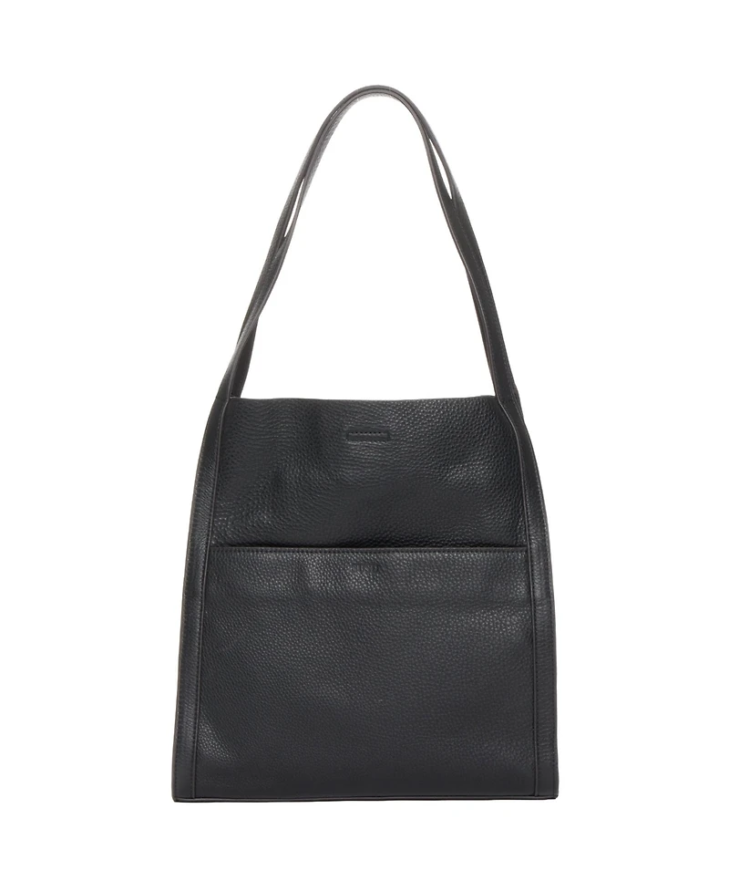 Susu Pebbled Leather Work Tote, Everyday Pebble Shoulder Bag