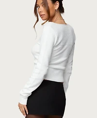 Edikted Women's Kerry Square Neck Knit Top