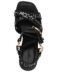 Karl Lagerfeld Paris Women's Daelin Square Toe Sandals