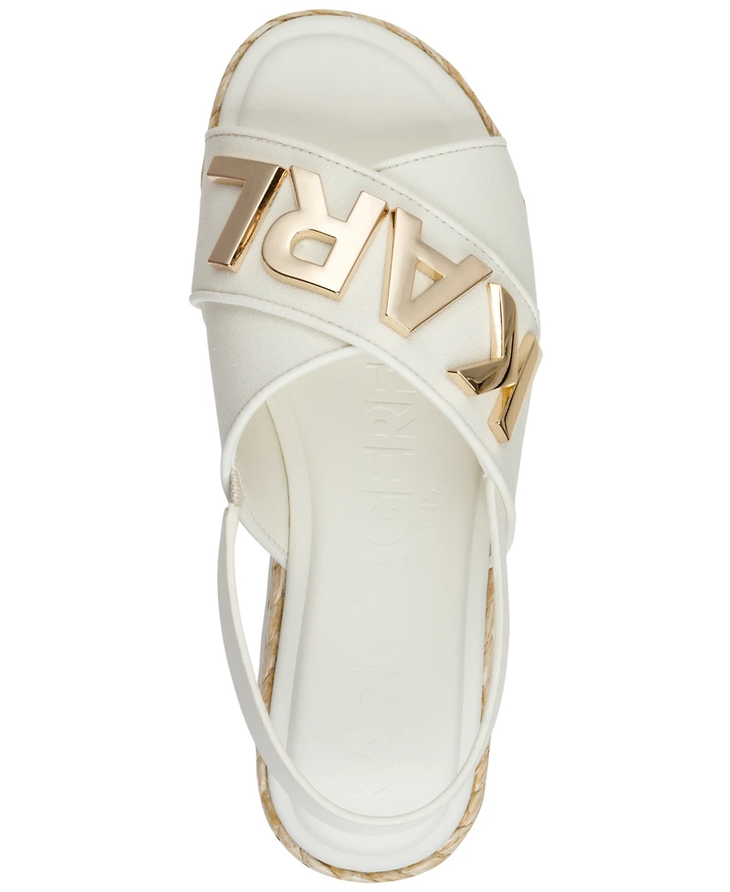 Karl Lagerfeld Paris Charla Flat Espadrille Sandals
