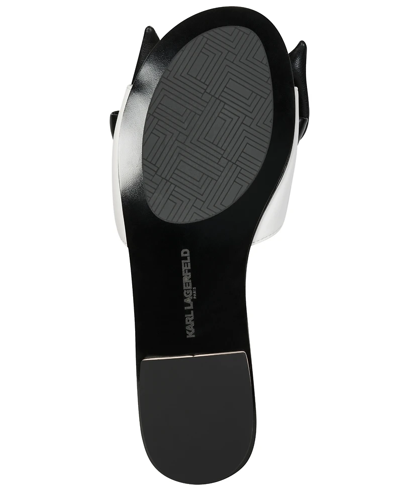 Karl Lagerfeld Paris Women's Ciaran Bow Flat Sandals