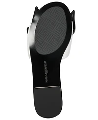 Karl Lagerfeld Paris Women's Ciaran Bow Flat Sandals