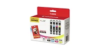 Canon 4546B007 (Cli-226) ChromaLife100 Plus Ink/Paper Combo - Black/Cyan/Magenta/Yellow (4/Pack)