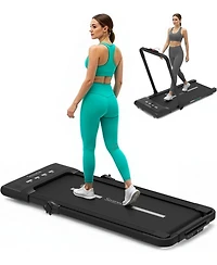 SereneLife Folding Motorized Treadmill Machine with Smart Display, Space-Saving Design, Bt Music, and App Support for Fit Home, Kinomap & Zwift