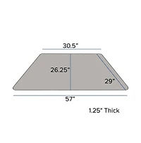 Emma+Oliver Mobile 29X57 Trapezoid Laminate Adjustable Activity Table
