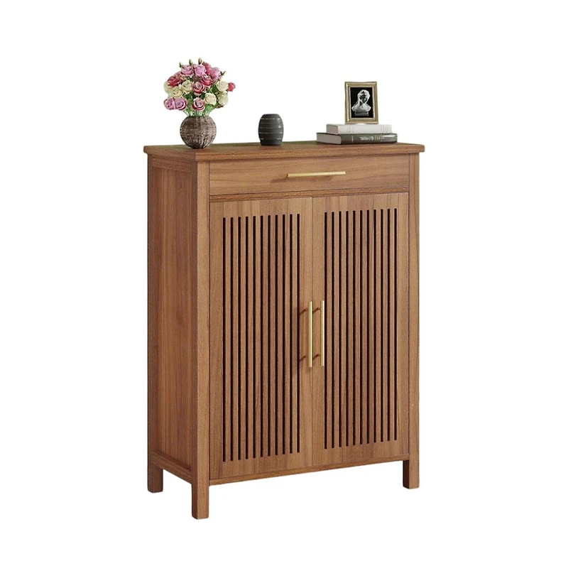 Slickblue Hallway Shoe Cabinet with Top Drawer and Hidden Storage