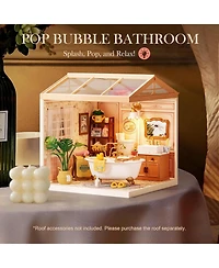 Robotime 3D Puzzles Super Creator Pop Bubble Bathroom Plastic Building Set Toys Playset Gifts for Teens Adults, Multicolored, 7.36"2.76"11.3