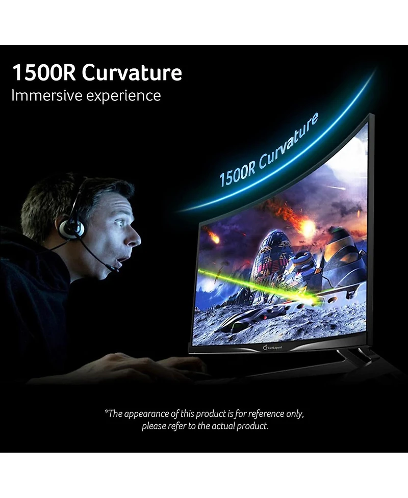 Acer Aopen 32HC5QR Sbiipx 31.5" 16:9 Full Hd 180Hz Curved Va Lcd Gaming Monitor