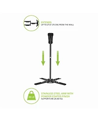 Kanto PS400SG Stainless Steel Full-Motion Single Stud Outdoor Mount for 30” - 70” TVs