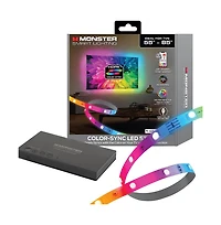 Monster Cable Smart Lighting Hdmi Color Sync Led Strip for TVs Up to 85 Inches