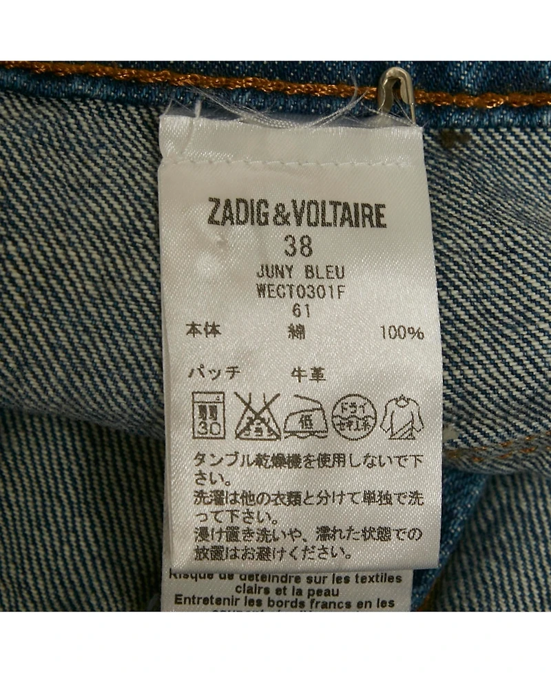 Pre-Owned Zadig & Voltaire Women's Blue Denim Juny Skirt