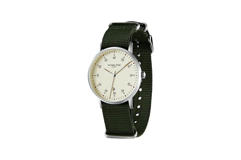 Victoria Hyde London Men's Watch Nylon Strap Orton in Green